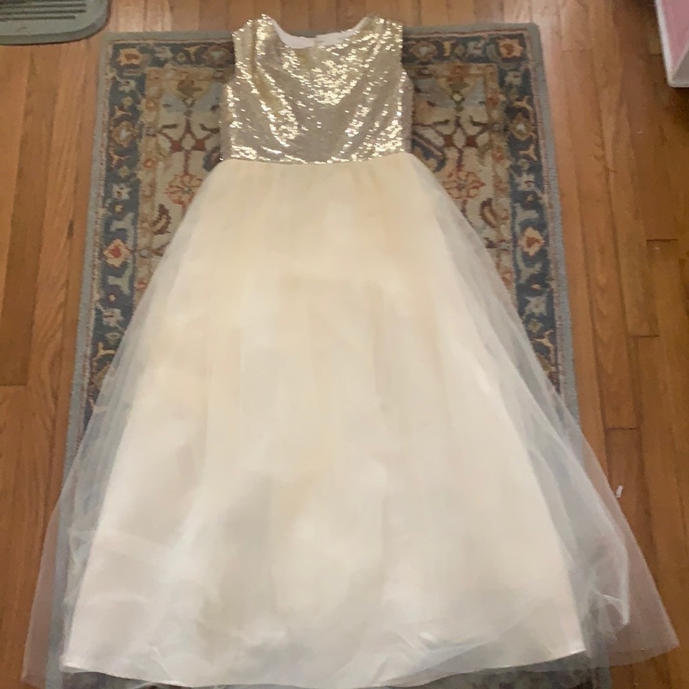 Size 13 never worn champagne gold dress